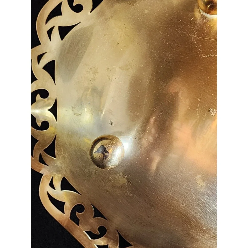 Stunning Vintage ~ WMF ~ EP Brass ~ Silverplate Dish ~ Made In Germany